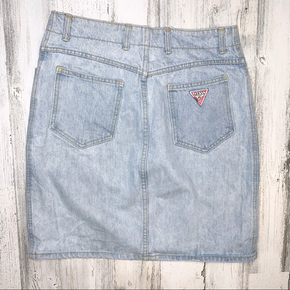 Guess | Vintage Denim High Wasted Mini Skirt